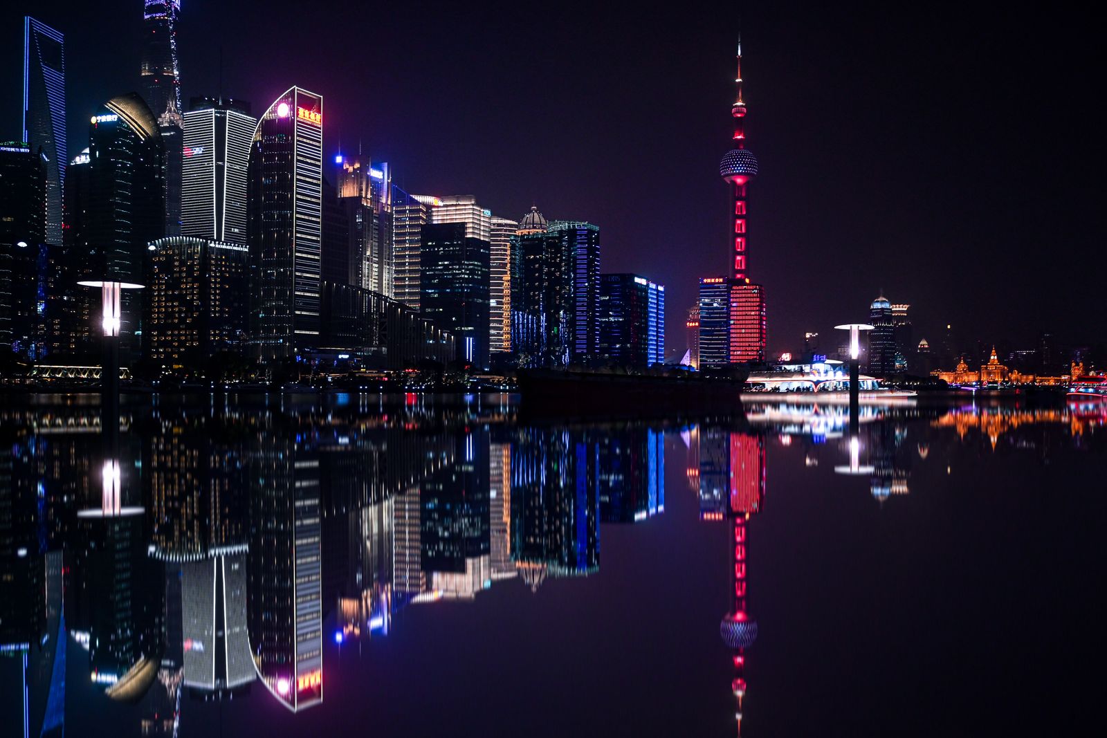 Skyline de Shanghai de noche